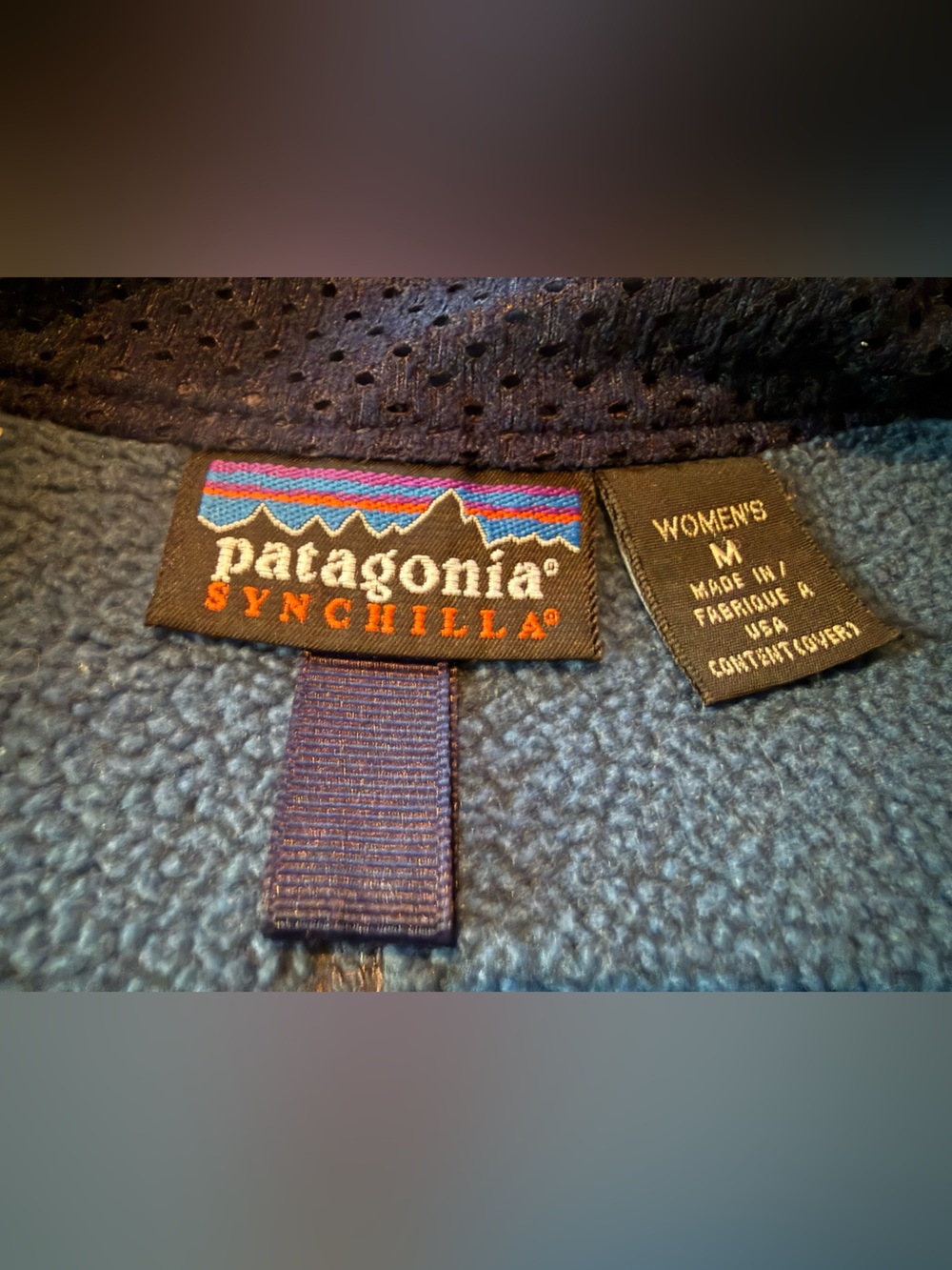 Patagonia Synchilla Fleece Vest Blue Women’s Size M Gorpcore Hike Made in USA - Picture 7 of 10